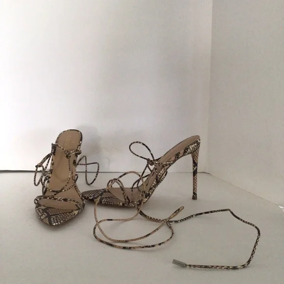 Steve Madden Shoes Steve Madden Snake Ankle Wrap Sandals